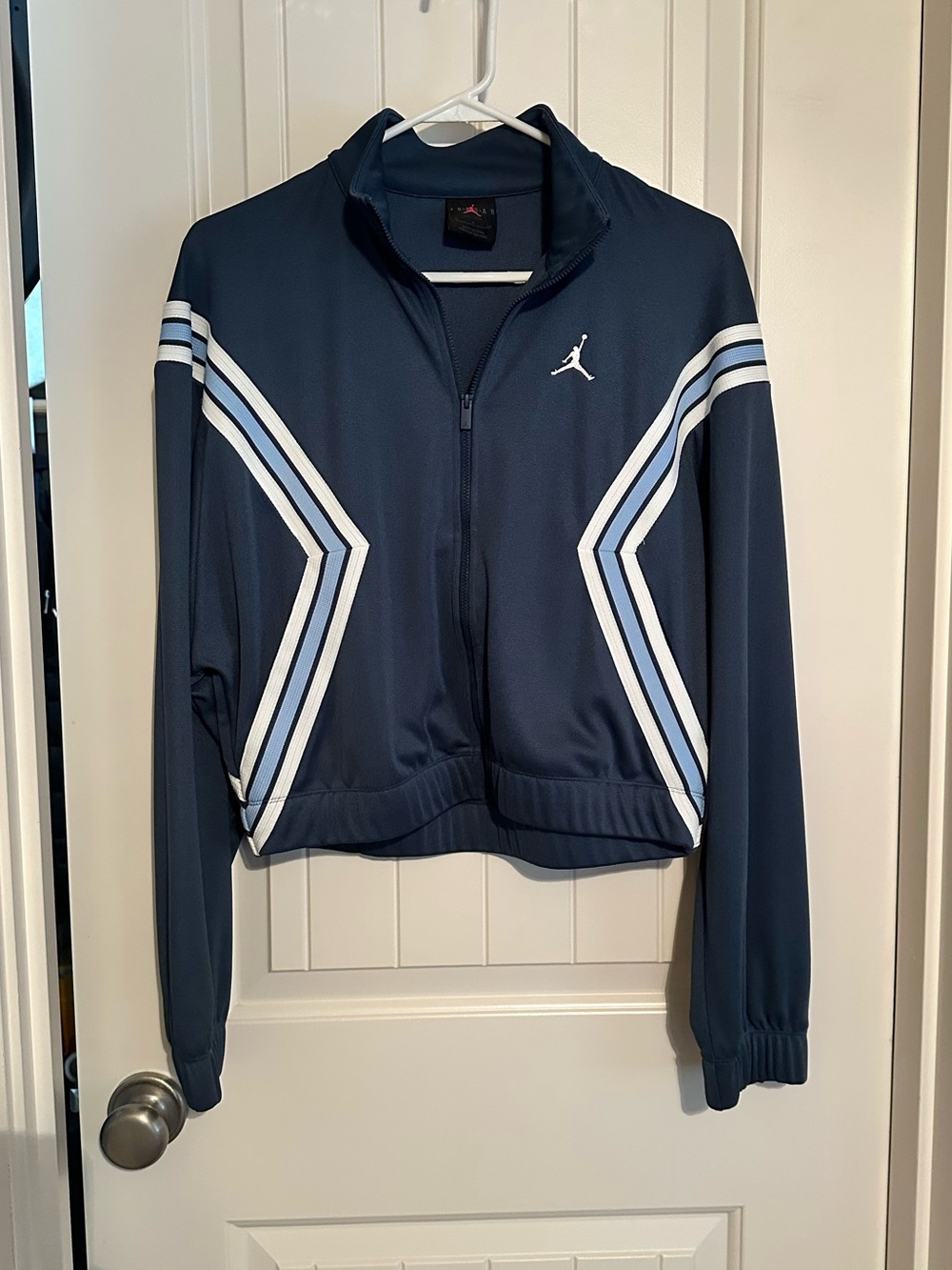 Jordan Blue and White Track Zip Jacket